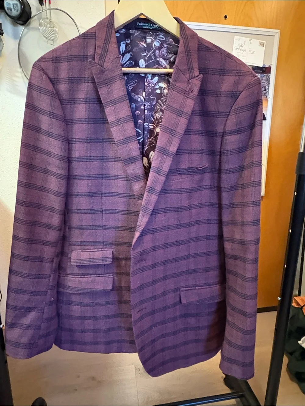 Lot of Two (2) Size 44R Men’s Blazers, Ben Sherman and Paisley & Gray